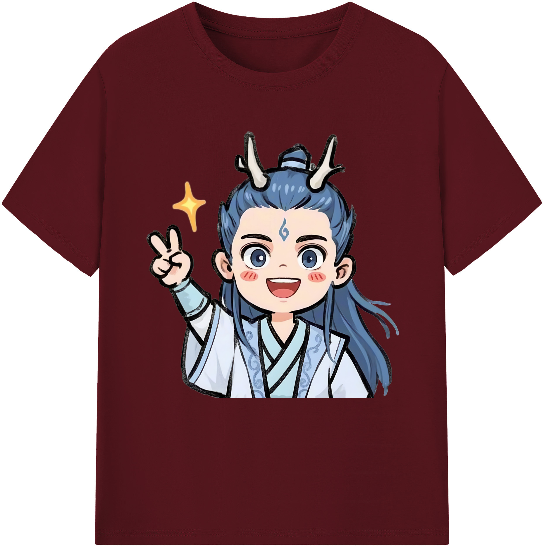 （画像用） Ne Zha 2 ナタ 魔童の大暴れ 綿100％半袖Tシャツ（フロントプリント）